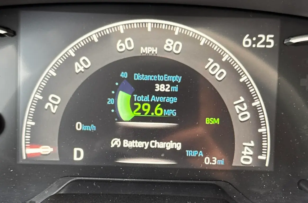 Toyota RAV4 Distance to Empty Display Overview 2025