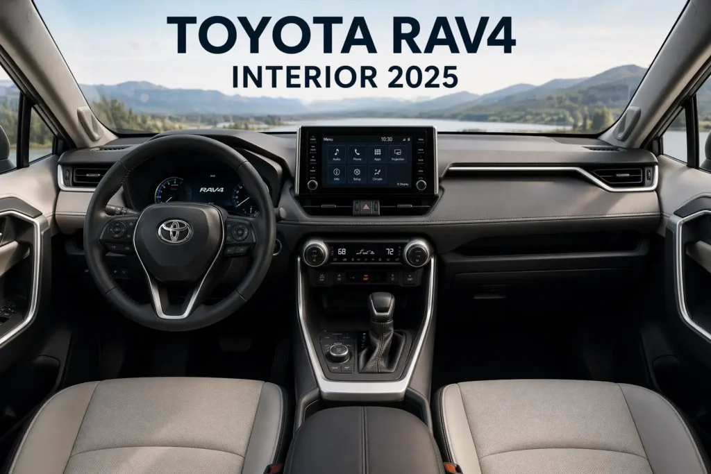 toyota rav4 interior features 2025 dashboard view
