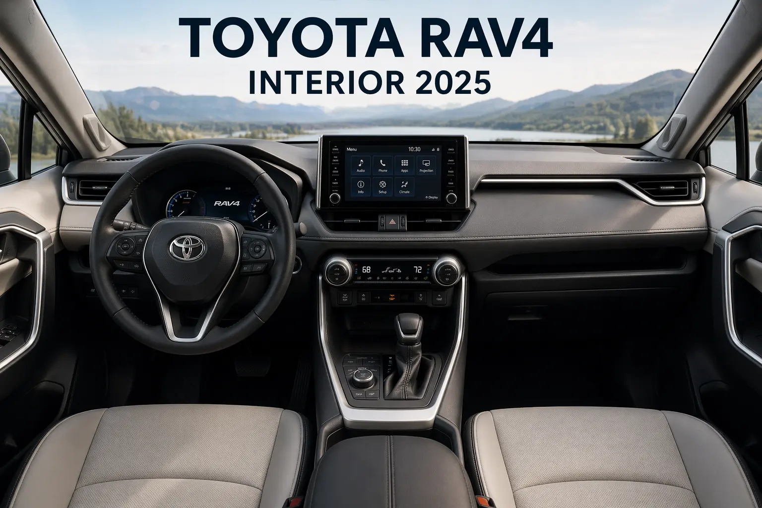 toyota rav4 interior features 2025 dashboard view