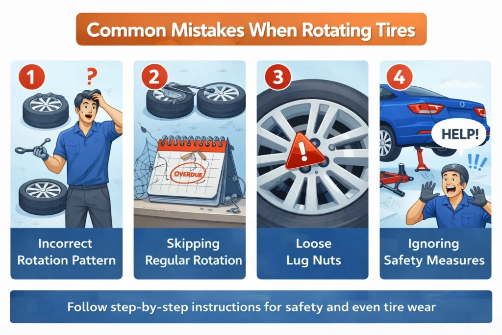 How to Rotate Tires Properly (Easy Step-by-Step Guide) 3 common mistakes when rotating tires properly