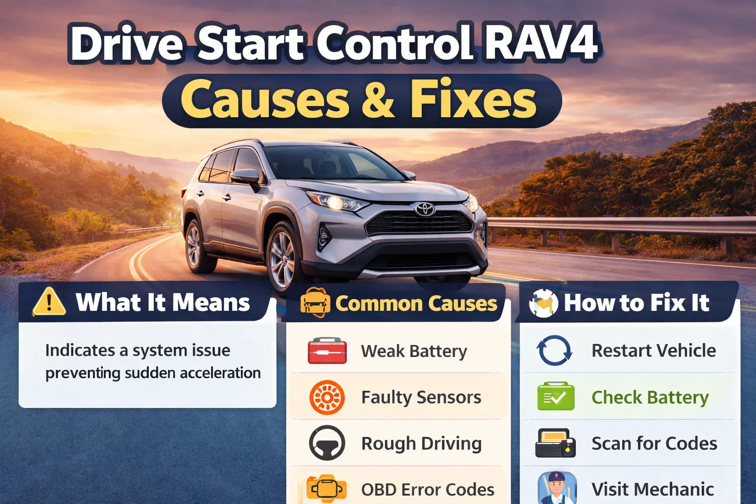 drive start control malfunction RAV4 causes and fixes