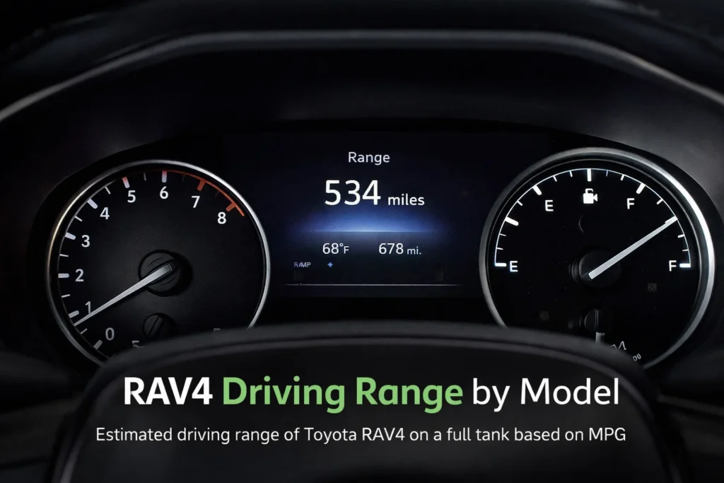 Complete Toyota RAV4 Fuel Tank Capacity 2025 2 Toyota RAV4 driving range per full tank 2025