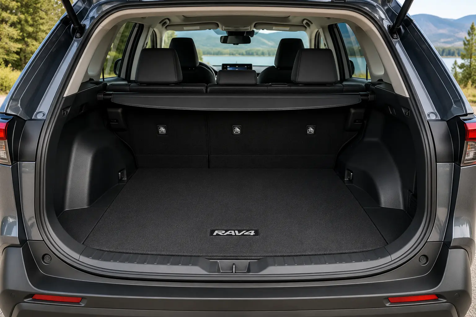 Toyota RAV4 cargo space with rear seats up