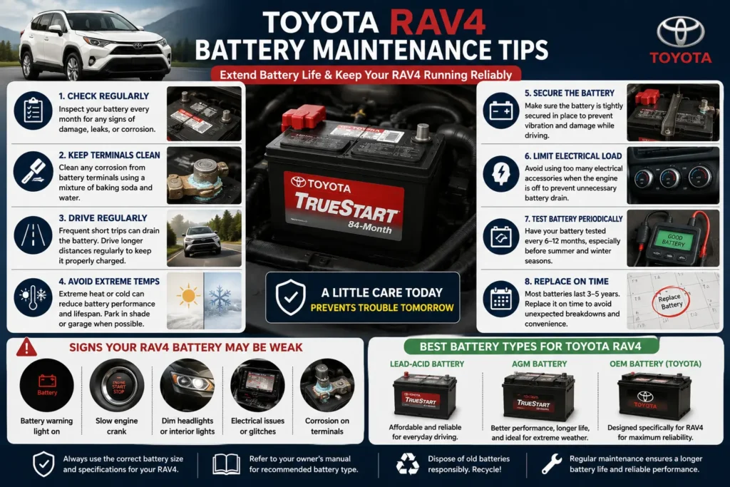 Toyota RAV4 battery maintenance tips to extend battery life and improve performance