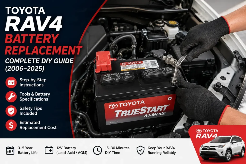 Toyota RAV4 Battery Replacement step-by-step guide for 2006-2025 models