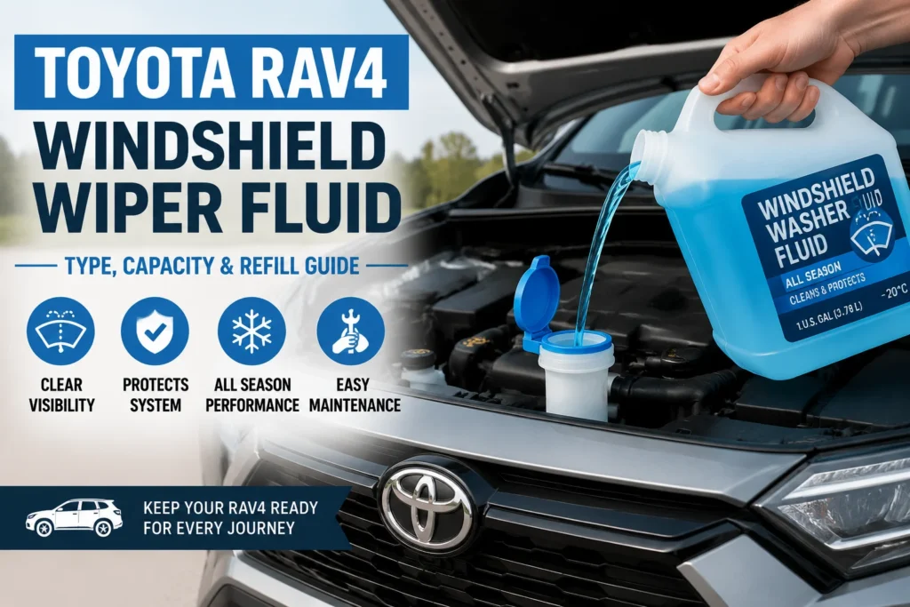 Toyota RAV4 Windshield Wiper Fluid: Type, Capacity & Refill Guide 1 Toyota RAV4 Windshield Wiper Fluid